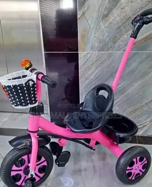 Tricycle With Push Handle Parent-Controlled Trike for Easy Steering