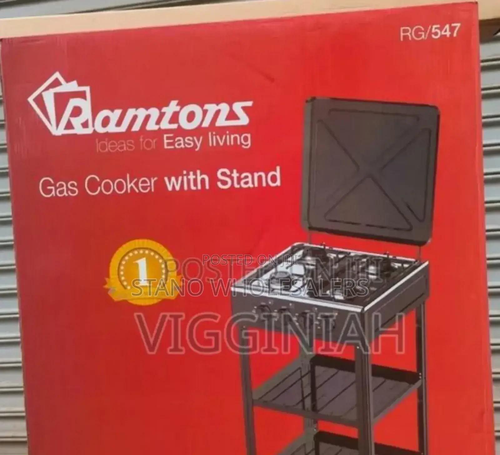 Ramtons Cooker Full Gas With Shelves