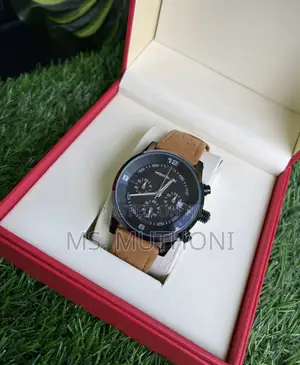 Suede Straps Montblanc Gents Chronograph Watch 