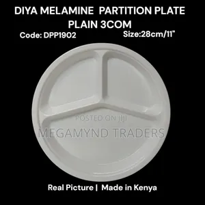 12pc Melamine Partition Plates/Partition Plate 28cm