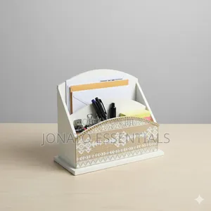 Modern Wooden Desk Organizer Stationery Holder for Home Office