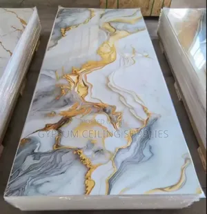PVC Marble Sheet Golden Accent 3mm