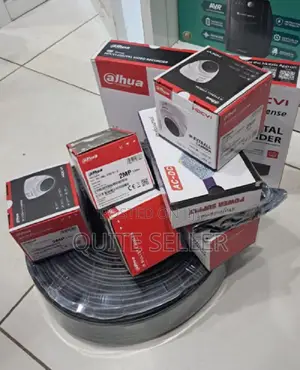 Dahua CCTV 4 Camera Set Full Package Kit With DVR 500gb Hard Drive