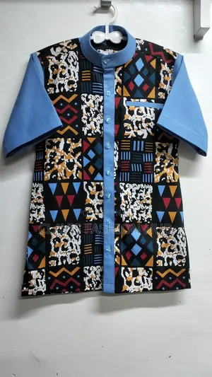 Tribal African Print 7-8yr Boys Shirt