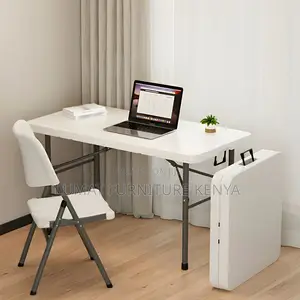 White Portable Folding Dining Table