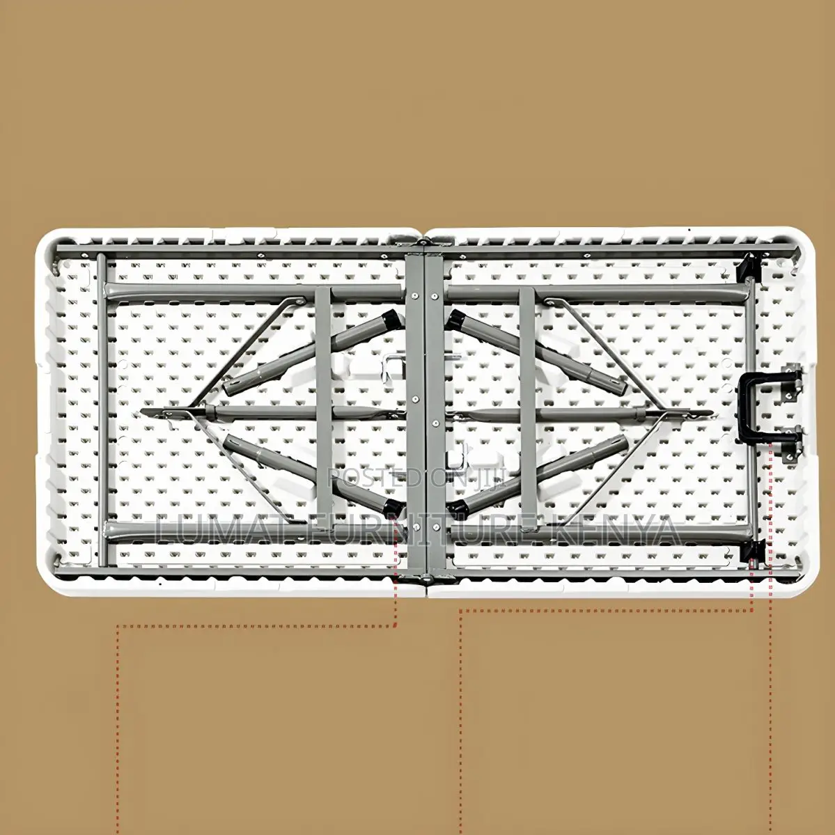 White Portable Folding Dining Table