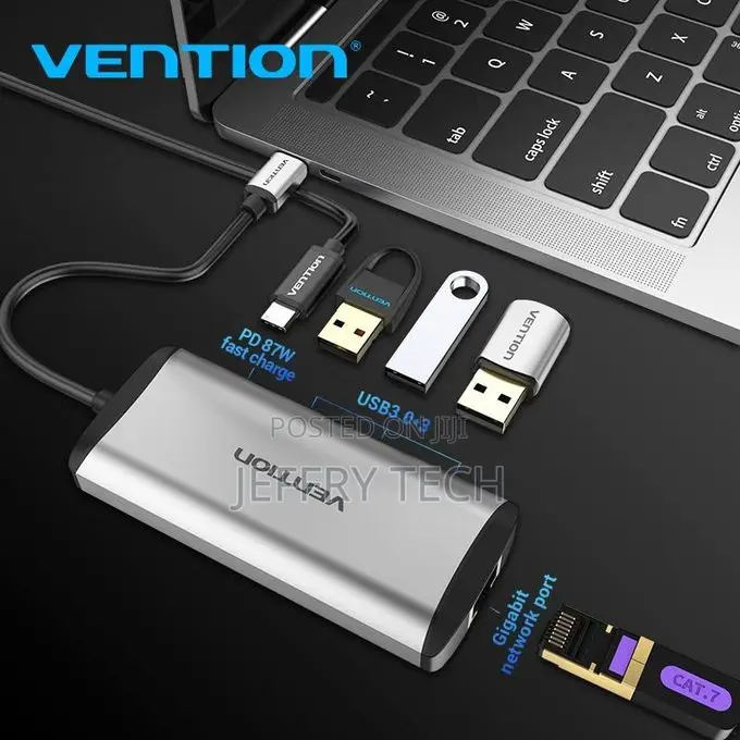 Vention Usb-C Multi-Functional 5 in 1 Docking Station Type C to Usb 3.