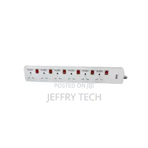 Borl 6ways Heavy Load Extension Cable -Grey