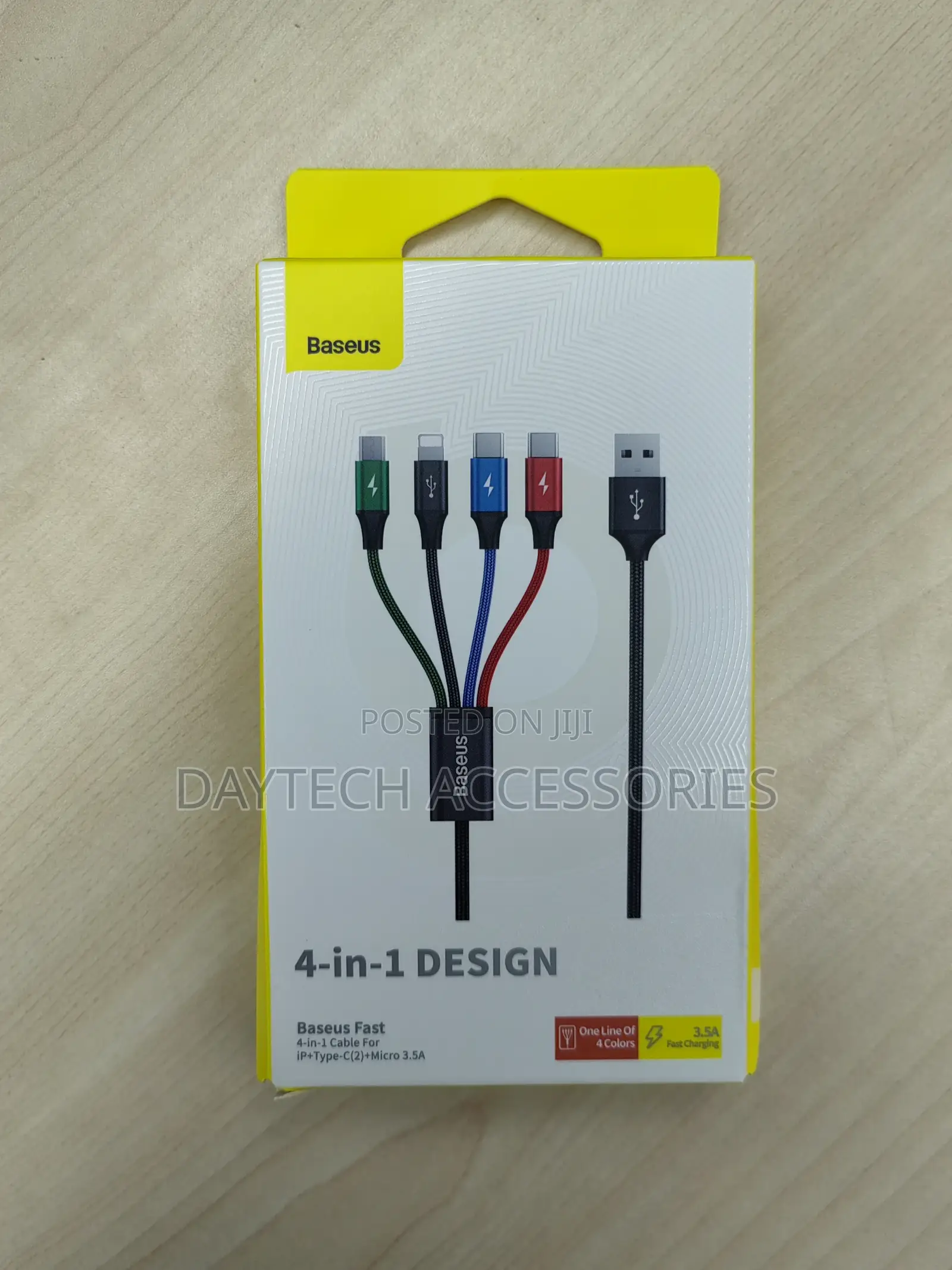 Baseus Rapid Series 4-in-1 Data/Charging Cable - 1.2m - Black