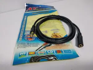 3.5mm Male to 3.5mm Female Extension Gold Plated Audio Cable 1.5m