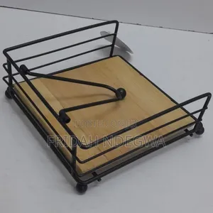 Wooden Black Serviette Holder