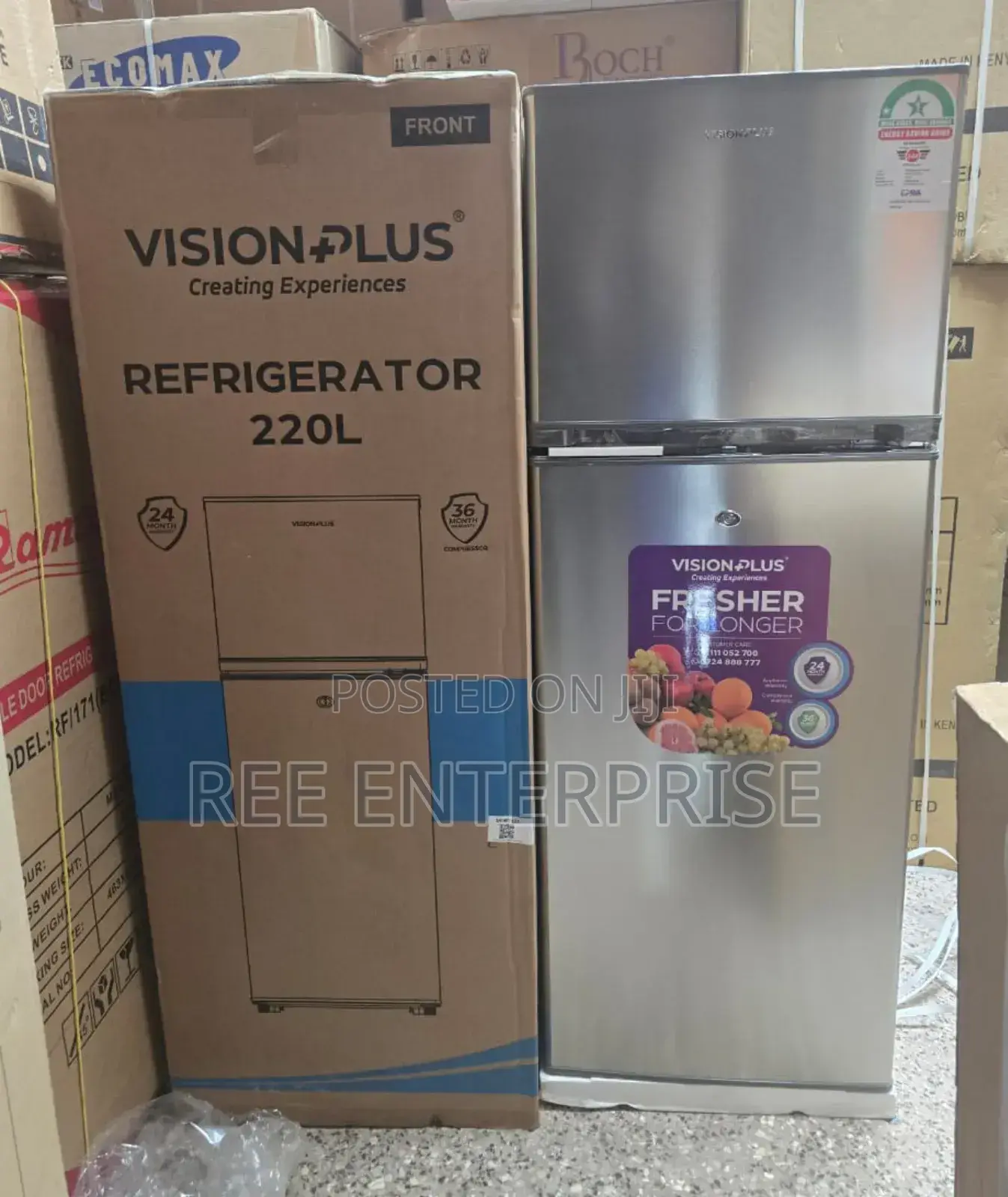 Vision 220 Litres Double Door Refrigerator