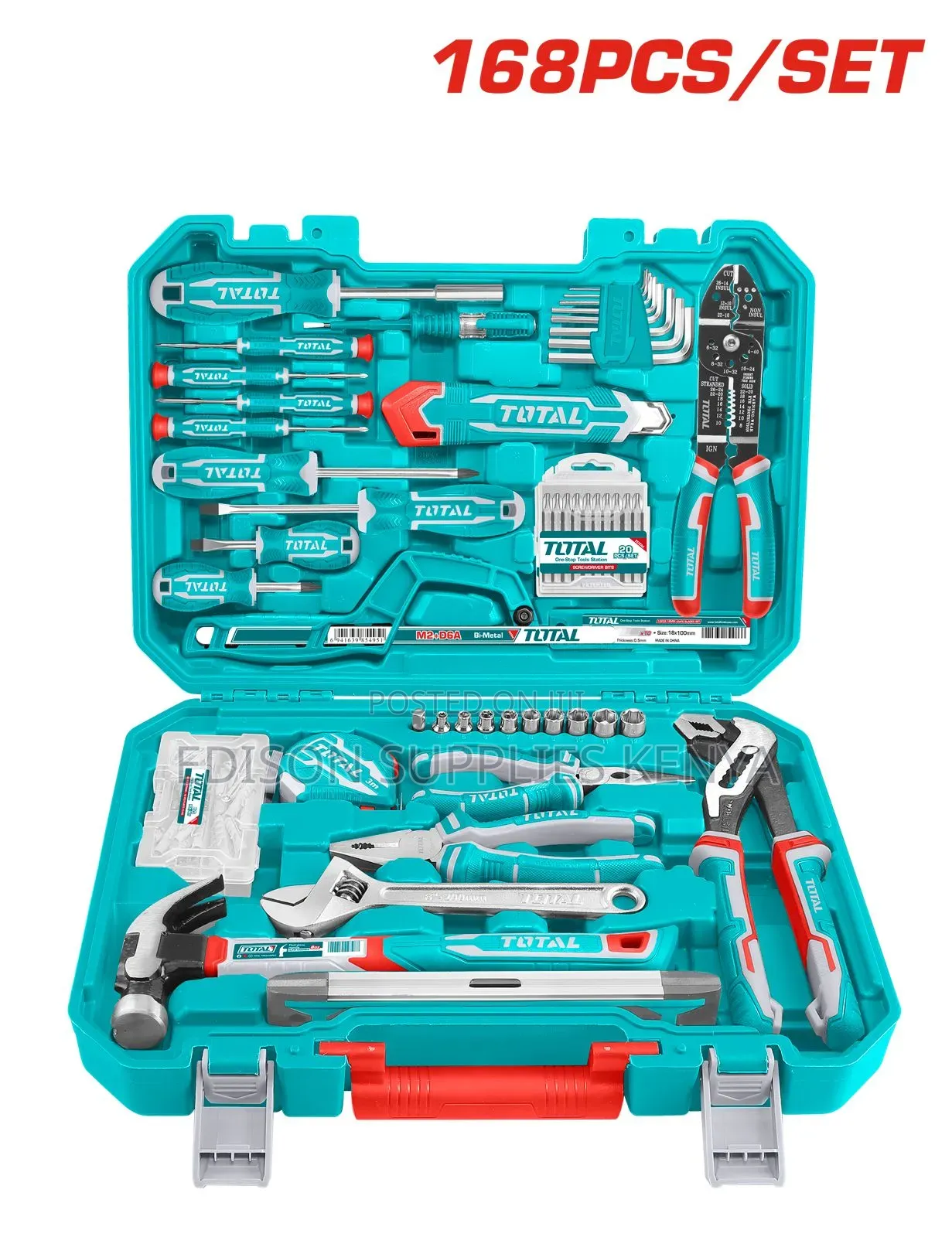 Total 168pcs Tool Set 168 Pieces Hand Tools Set