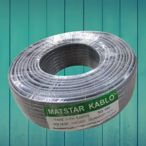 High Conductivity 90m 3-Core 2.5mm2 Twin With Earth Copper Wire