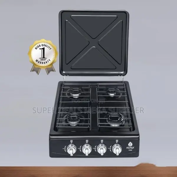 Safe, Durable and Efficient Nunix 4 Burner Table Top Gas Cooker