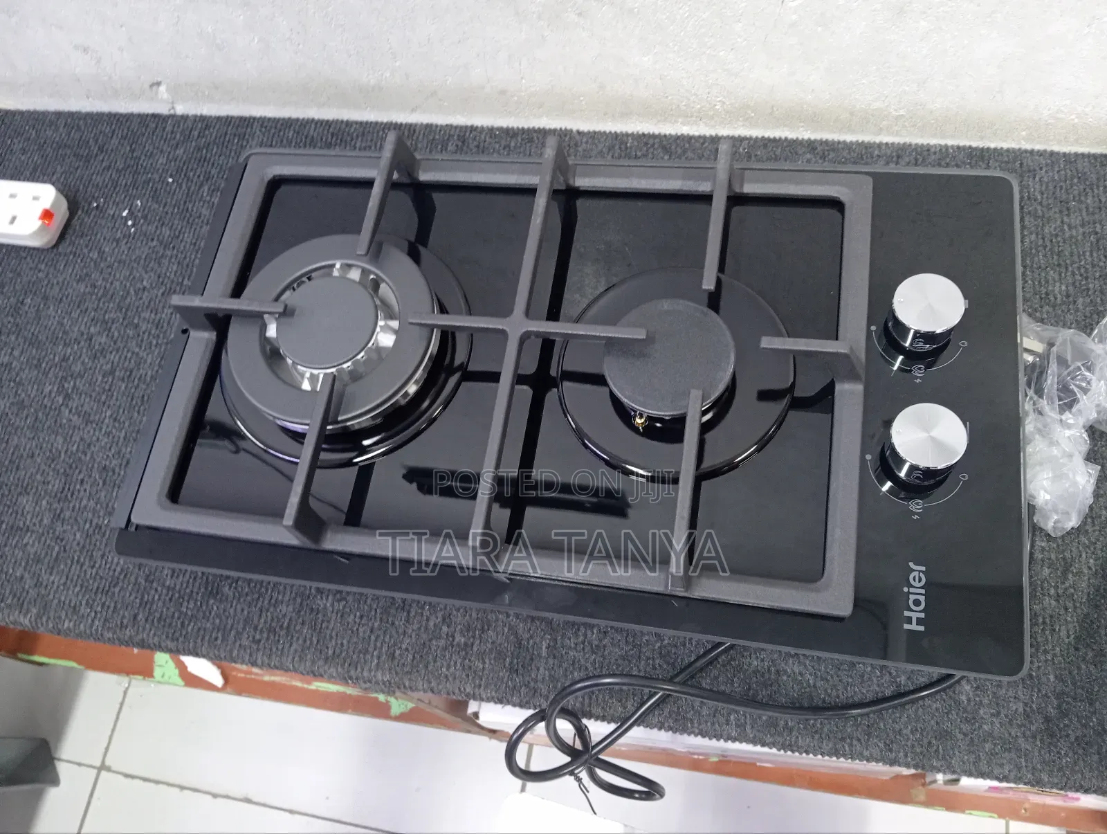 Haier Glass Inbuilt 2 Burner With Wok Hob Cooker