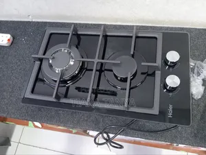 Haier Glass Inbuilt 2 Burner With Wok Hob Cooker