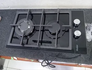 Haier Glass Inbuilt 2 Burner With Wok Hob Cooker
