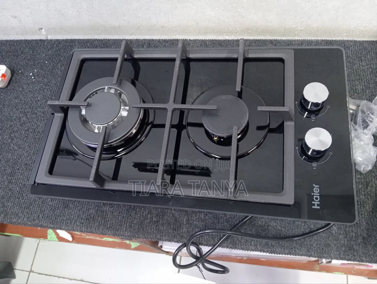 Haier Glass Inbuilt 2 Burner With Wok Hob Cooker