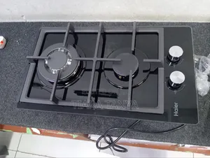 Haier Glass Inbuilt 2 Burner With Wok Hob Cooker