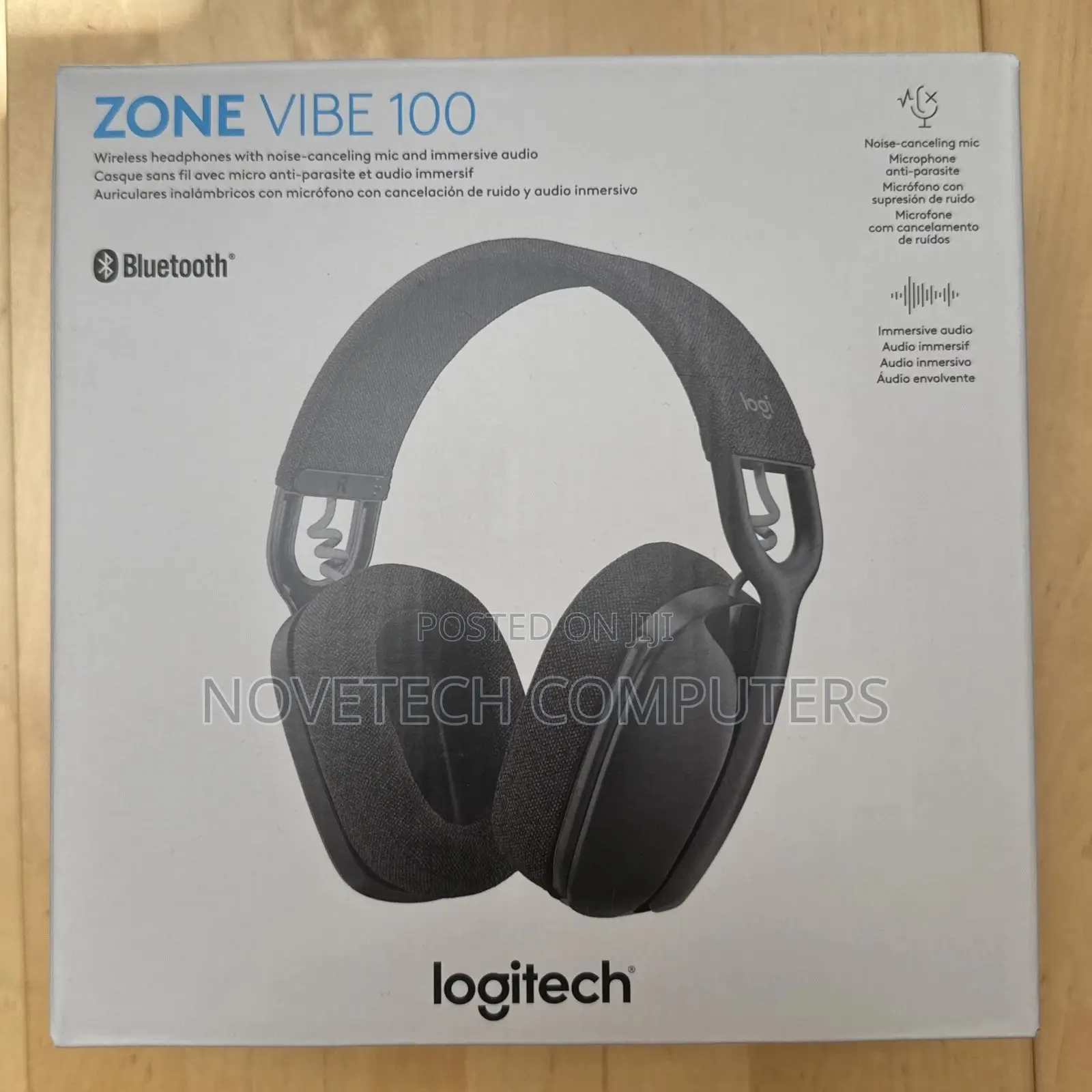 Logitech Zone Vibe 100 Lightweight Wireless Over Ear Headphones