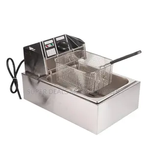 Commercial 6l Electric Deep Fryer Stainless Steel With Adjustable Heat