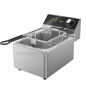 Professional 6l Electric Deep Fryer Single Tank With Adjustable Heat