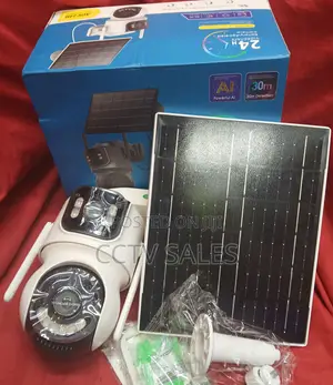 Universal Rotation 4g Dual Lens Icsee Solar Audio CCTV PTZ Camera