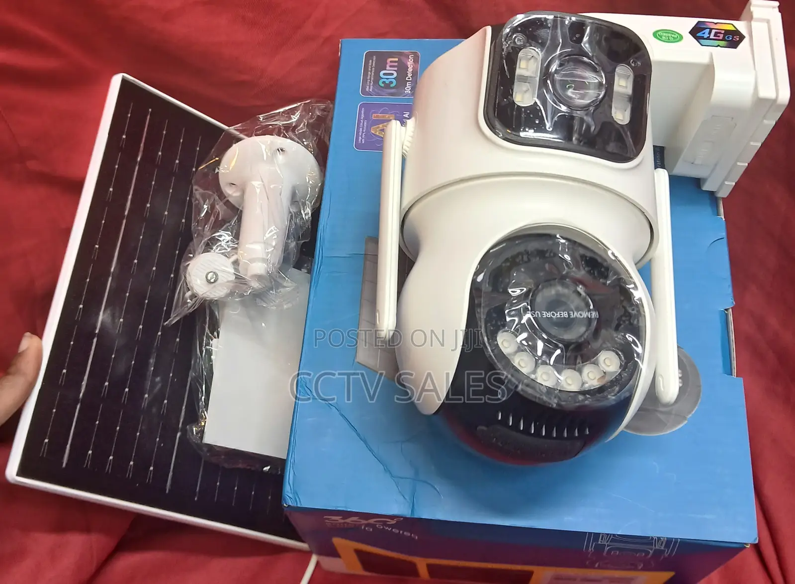 30m Detection Icsee 24hour Battery-Powered Solar Camera