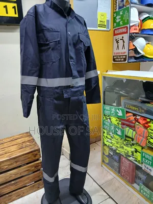 Dark Blue Overall With Grey Reflectors