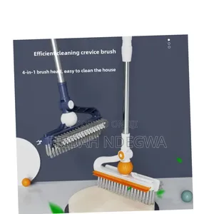 *3-in-1 Floor Scrubbing v- Shaped Brush, Broom Squeegee