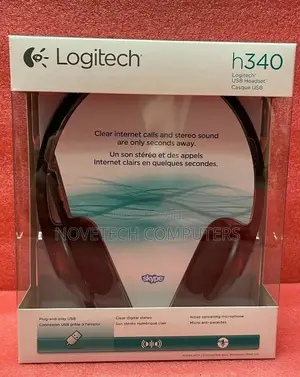 Genuine Brand New Logitech H340 Usb Headset Noise-Canceling Microphone