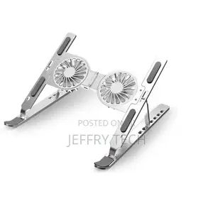 Laptop Stand With Dual Cooling Fan V4.0 - Silver