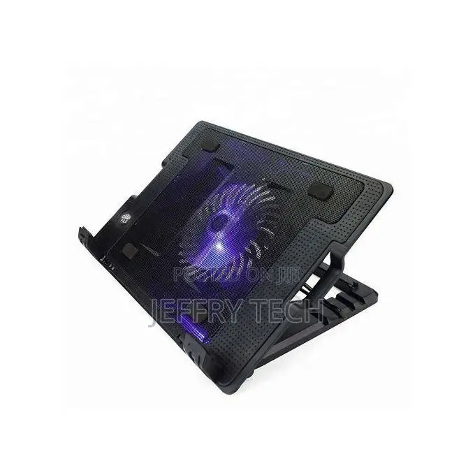 Notebook Laptop Cooling Pad With Stand - Black, Blue Light