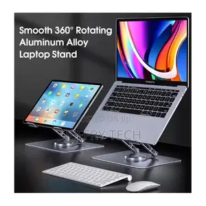 360 Rotate Foldable Notebook Stand Holder Aluminum Alloy Adjustable La