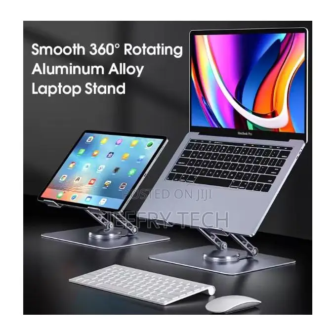 360 Rotate Foldable Notebook Stand Holder Aluminum Alloy Adjustable La