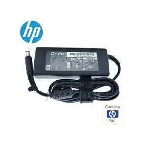Hp Laptop Charger Big Pin With Power Cable Adapter-Black