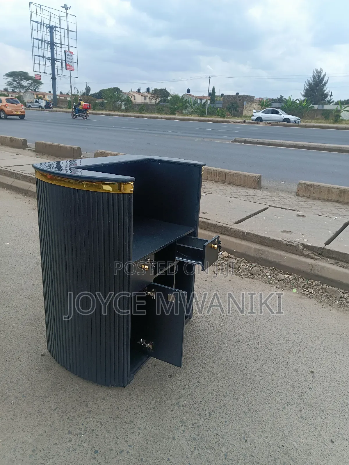 Reception Desk, Black Colour