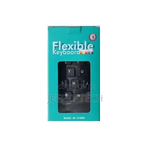 Flexible Usb Silicone Gel Full-Sized Keyboard - Black.