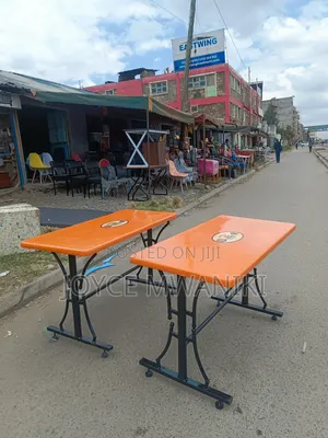 4 by 2 Restaurant Marble Orange Branded Tables