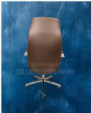 Plush Brown Executive Leather Office Chair — Great for Study or Work