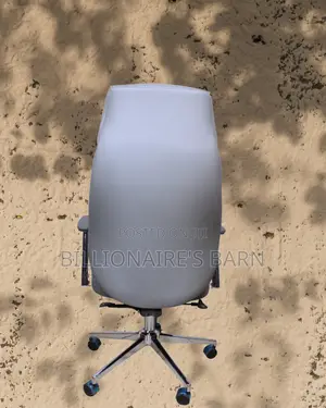 Grey Executive Leather Office Chair (Quiet-Roll) — Only a Few Left