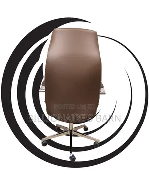 Brown Executive Leather Office Chair | Comfy Swivel Base