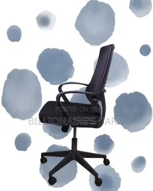 Black Ergonomic Mesh Office Chair | Quiet-Roll Swivel Base