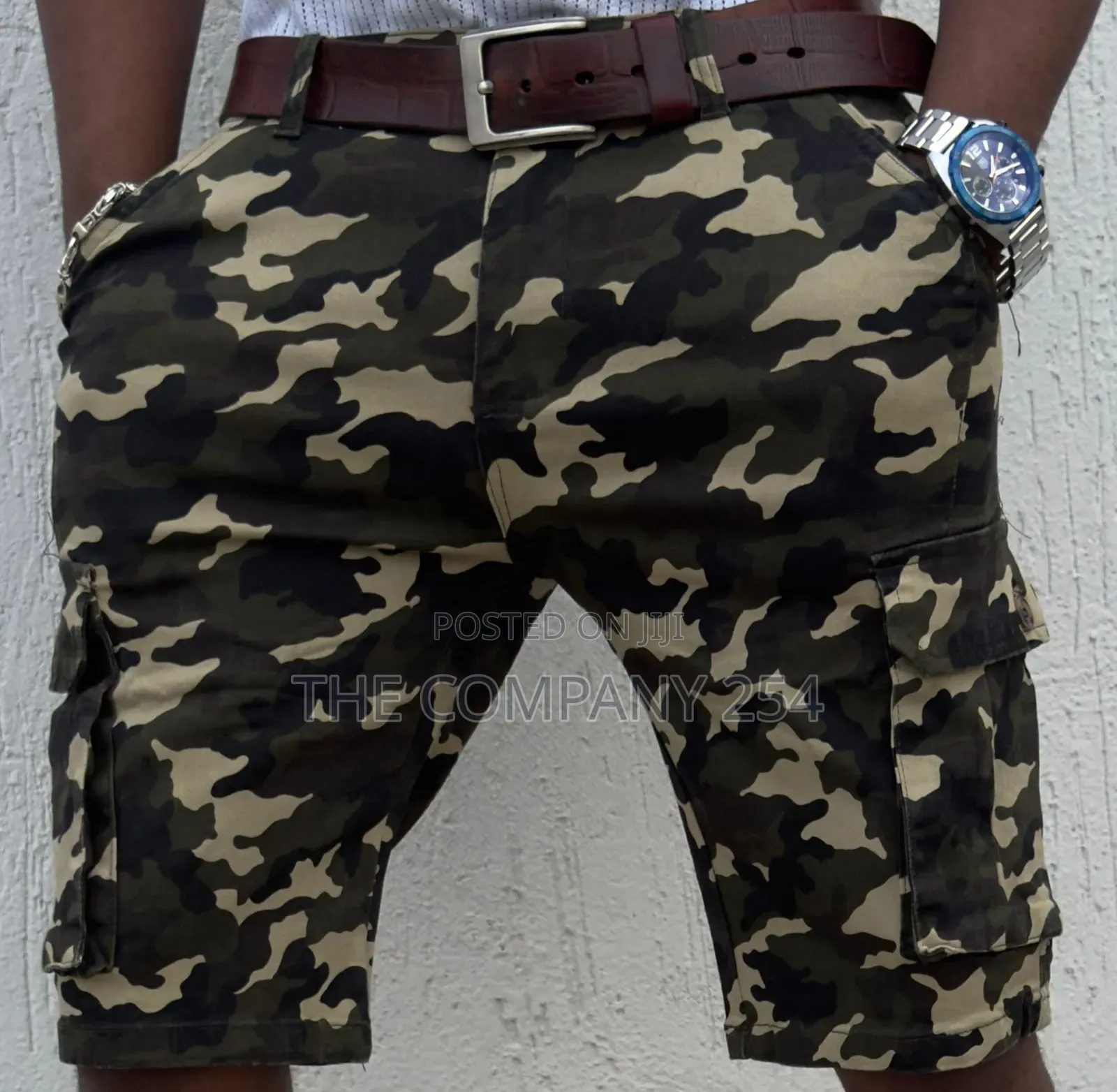 Khaki Combat Casual Cargo Plain Side Pocket Shorts