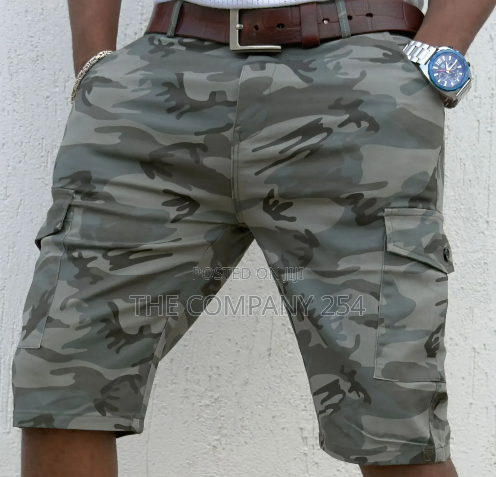 Khaki Combat Casual Cargo Plain Side Pocket Shorts