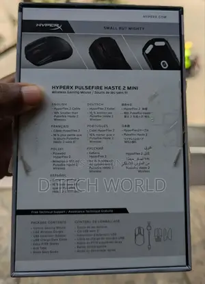 Hyperx Pulsefire Haste 2 
Mini Wireless Gaming Mouse 
Bluetooth 
RGB