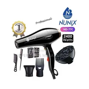 Nunix Hd-77c Professional Hair Dryer– 2400 Watts Power for Salons