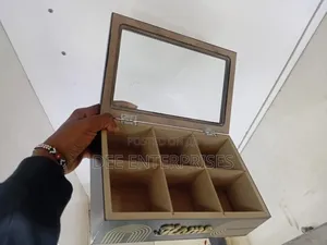 6 Compartments Wooden Teabag / Coffee Organizer