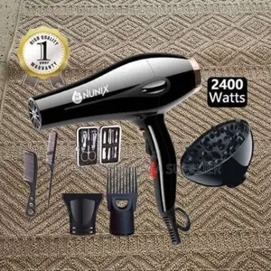 Nunix Hd-77c Professional Hair Blow Dryer- Quiet and Efficient Motor